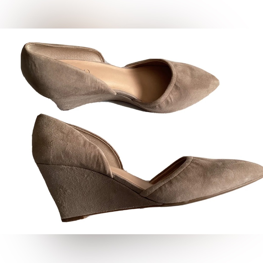 Franco Sarto  Leather Wedge Pump Cutest wedge ever 🔥♥️ perfect fall shoe🍁